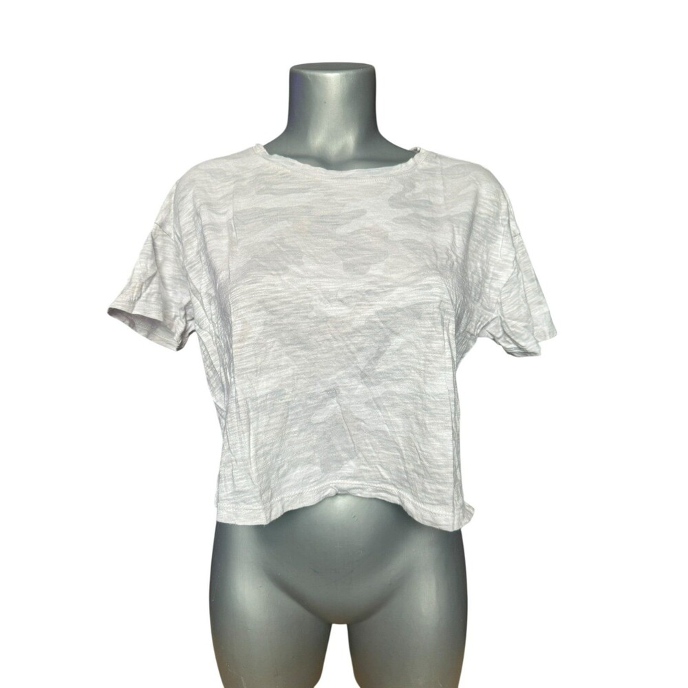 Old navy beige crop top tee shirt small